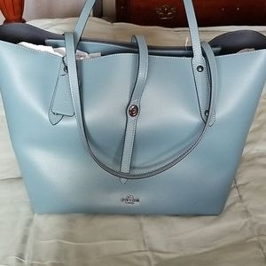 NWT Coach Market Tote Dark Chambray